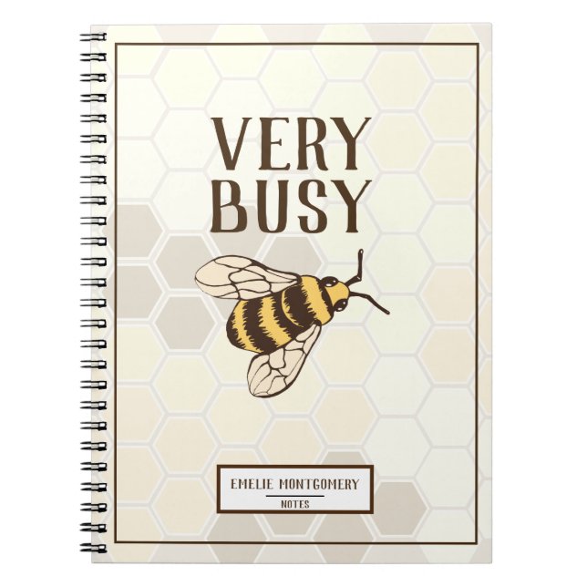 Very Busy Bee & Name Notebook (Front)
