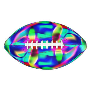 Very colorful curved shapes, green prevails over.. football