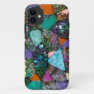 Very colorfully abstract forms art 11 iPhone 11 case