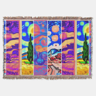 very Colourful artistic Country throw blanket