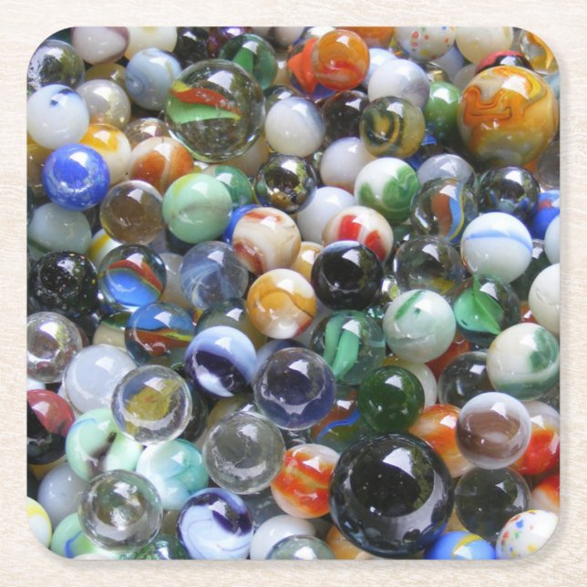 Very Colourful Marble Coaster Set (Front)