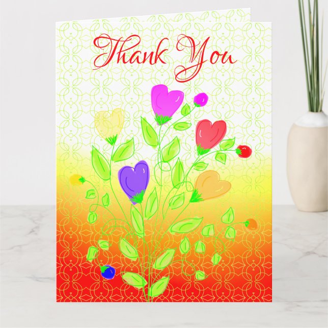 Very Colourful Thank You Card (Front)