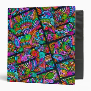 Very colourfully abstract forms art 10 binder
