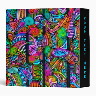 Very colourfully abstract forms art 10 binder