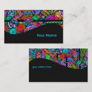 Very colourfully abstract forms art 10 business card