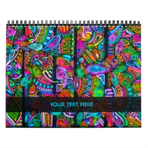 Very colourfully abstract forms art 10 calendar