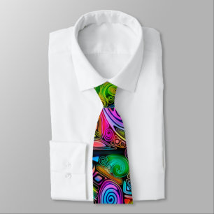Very colourfully abstract forms art 10 tie