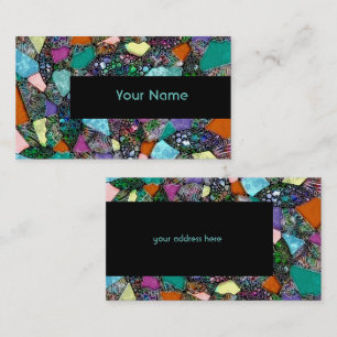 Very colourfully abstract forms art 11 business card