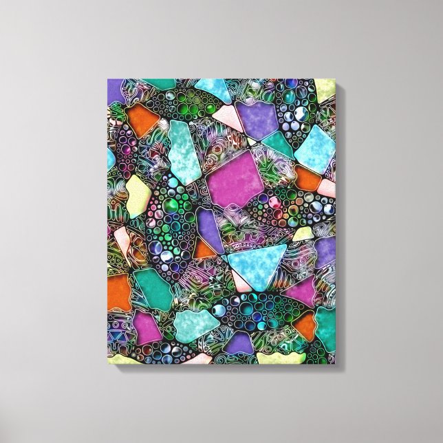 Very colourfully abstract forms art 11 canvas print (Front)