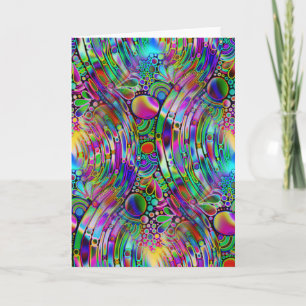 Very colourfully abstract forms art 1 card