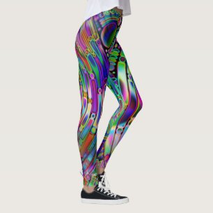 Very colourfully abstract forms art 1 leggings