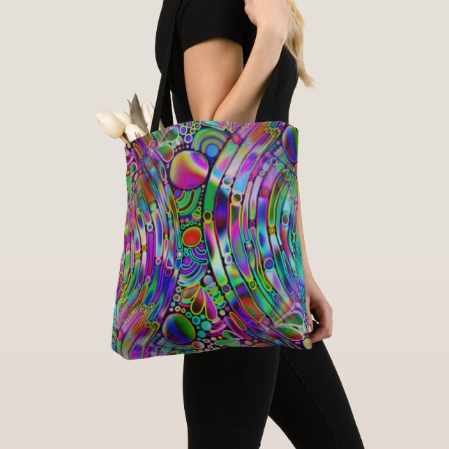 Very colourfully abstract forms art 1 tote bag (Close Up)
