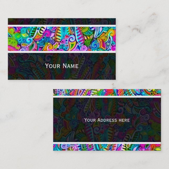 Very colourfully abstract forms art 9 business card (Front/Back)