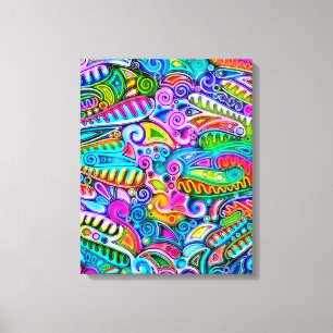 Very colourfully abstract forms art 9 canvas print