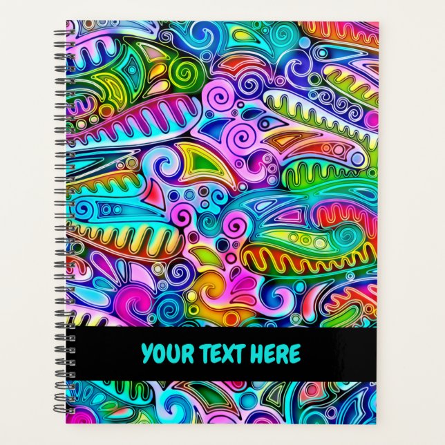 Very colourfully abstract forms art 9 planner (Front)