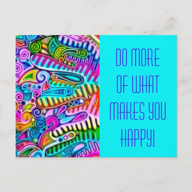 Very colourfully abstract forms art 9 postcard (Front)