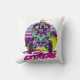 Very Cool and Colourful Extreme ATV Throw Pillow