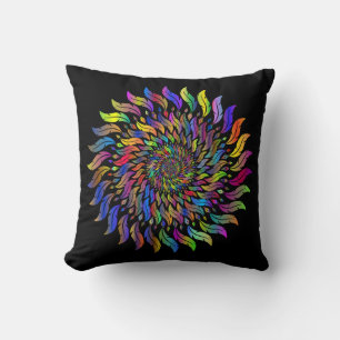 Very Cool and Colourful Mandala Throw Pillow