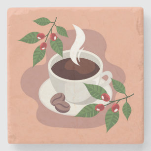 Very Cool and Cute Coffee or Java Stone Coaster