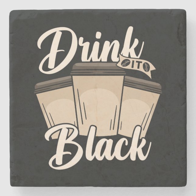 Very Cool and Cute Coffee or Java Stone Coaster (Front)
