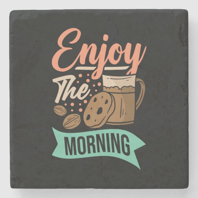 Very Cool and Cute Coffee or Java Stone Coaster (Front)