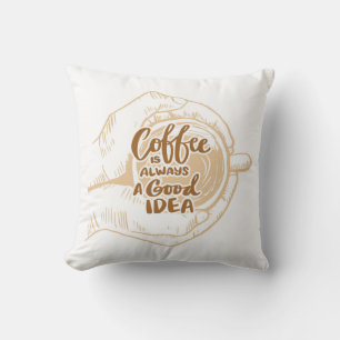 Very Cool and Cute Coffee or Java Throw Pillow