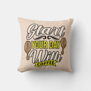 Very Cool and Cute Coffee or Java Throw Pillow
