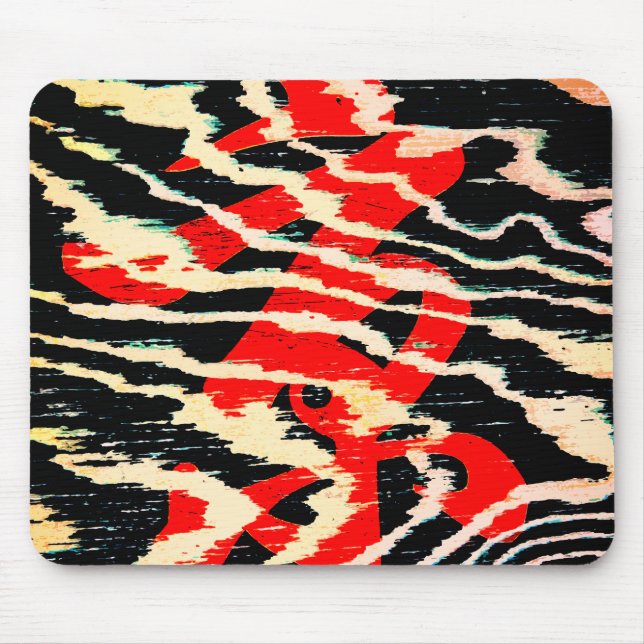 Very Cool Asian Calligraphy Mouse Pad (Front)