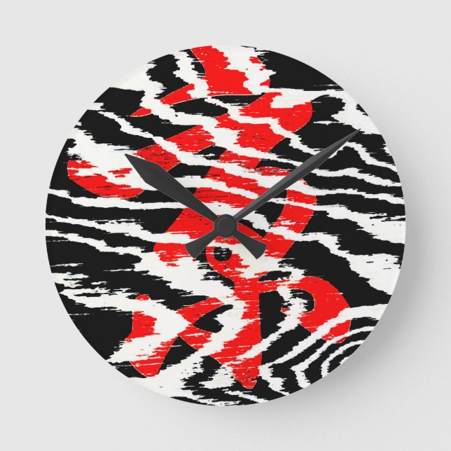 Very Cool Asian Calligraphy Round Clock (Front)