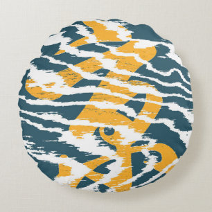 Very Cool Asian Calligraphy Round Pillow