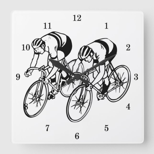 Very Cool Bicyclist Wall Clock (Front)