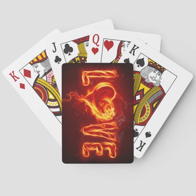Very Cool Burning Love Playing Cards (Back)