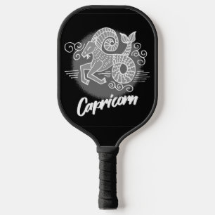Very Cool Colourful Horoscope Symbol Capricorn Pickleball Paddle