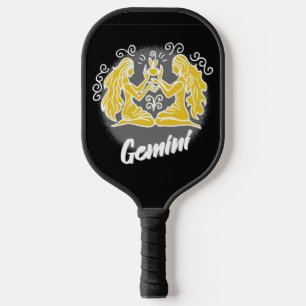 Very Cool Colourful Horoscope Symbol Gemini Pickleball Paddle