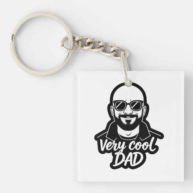Very cool dad  keychain (Front)