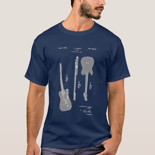 Very Cool Electric Guitar Patent T-Shirt (Front)