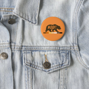 Very Cool Gay Bears Pride Flag Bear Woof 2 Inch Round Button
