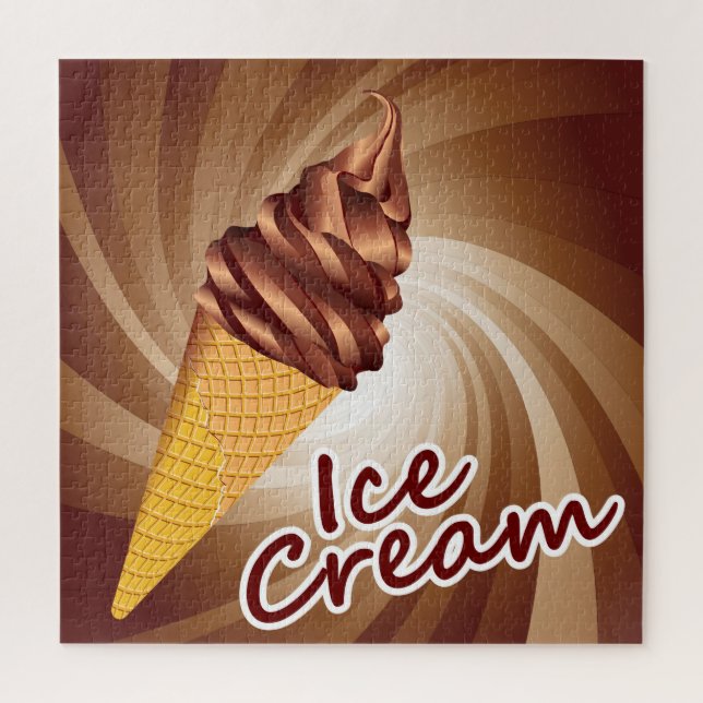 Very Cool Ice Cream Cone Jigsaw Puzzle (Vertical)