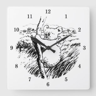 Very Cool Koala Bear Wall Clock