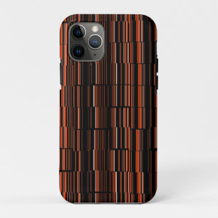 Very Cool Modern Orange Striped iPhone 11 Pro Case
