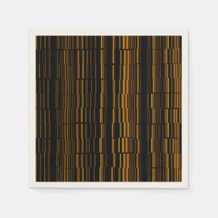 Very Cool Modern Orange Striped Napkin