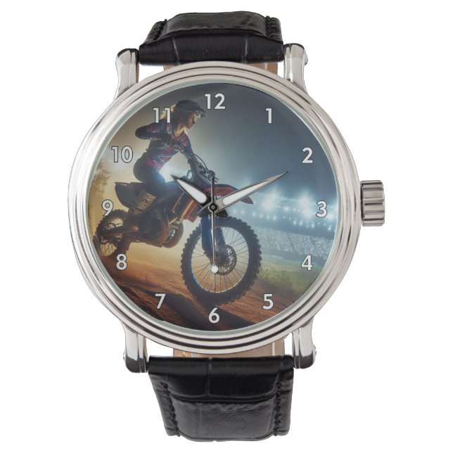 Very Cool MotoCross Competition Digital Rendering Watch (Front)