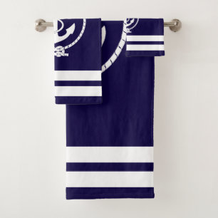 Very Cool Nautical Anchor Pattern Bath Towel Set