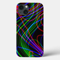 VERY COOL Neon Multicolored Curved Lines 