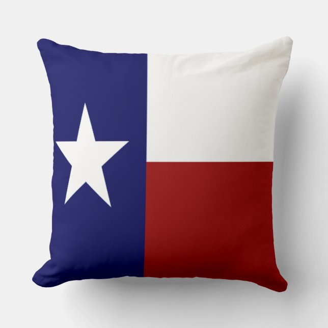 Very Cool Patriotic Texas Flag Throw Pillow (Front)