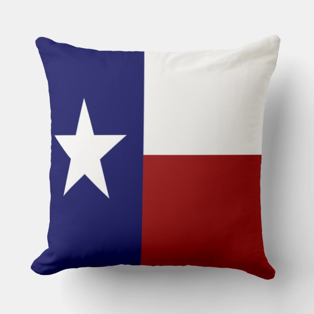 Very Cool Patriotic Texas Flag Throw Pillow (Front)