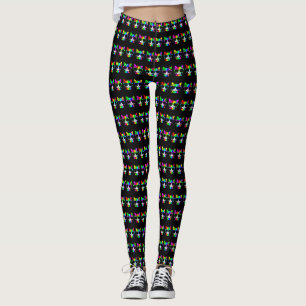 Very Cool Rainbow Cat with Sunglass Pattern Leggings