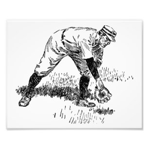 Very Cool Vintage Baseball Art Photo Print