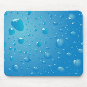 Very Cool Water Droplets Mouse Mat