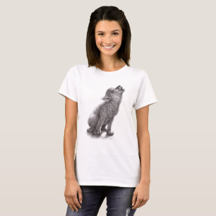 Very Cute Howling Dog Wolf T-Shirt